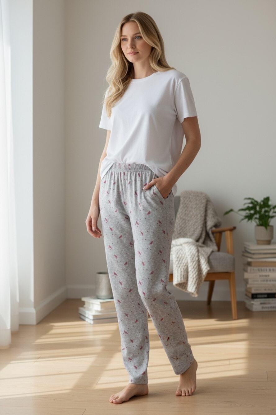 Kim Rogers Intimates Women’s XL Pajama Lounge Pants 100% Cotton Sleepwear